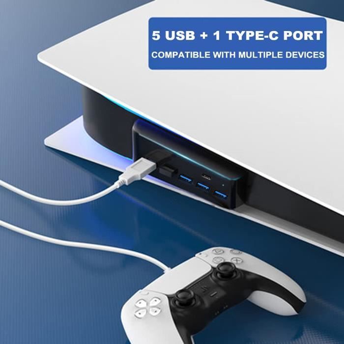 Hub USB pour PS5 5 Ports, Adaptateur RéPartiteur de Chargeur de Hub  D'Extension Haute Vitesse - Cdiscount