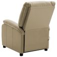 70270Haut de gamme® Fauteuil Relax électrique - Fauteuil de massage pour Salon ou Chambre à coucher - Cappuccino Similicuir-3