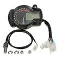 Universal Jauge Compteur de vitesse Odomètre Tachymètre kilométrique Moto LCD Digital-3