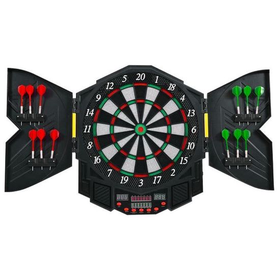 Cible De Fléchettes électronique Avec Affichage LED Et Stockage De Fléchettes, Score Autoatique