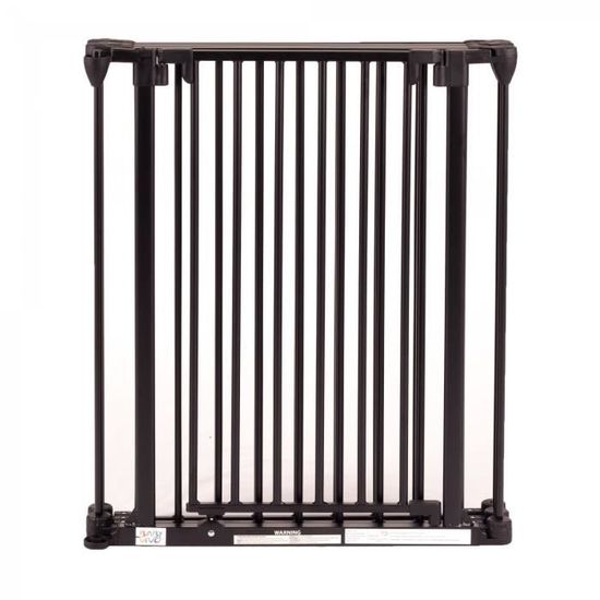 Baby Vivo Barriere Parc En Metal Grille Pour Cheminee 4 1 Pare Feu Securite Escaliers En Noir 4 Barreaux Avec Une Porte Premium Cdiscount Puericulture Eveil Bebe