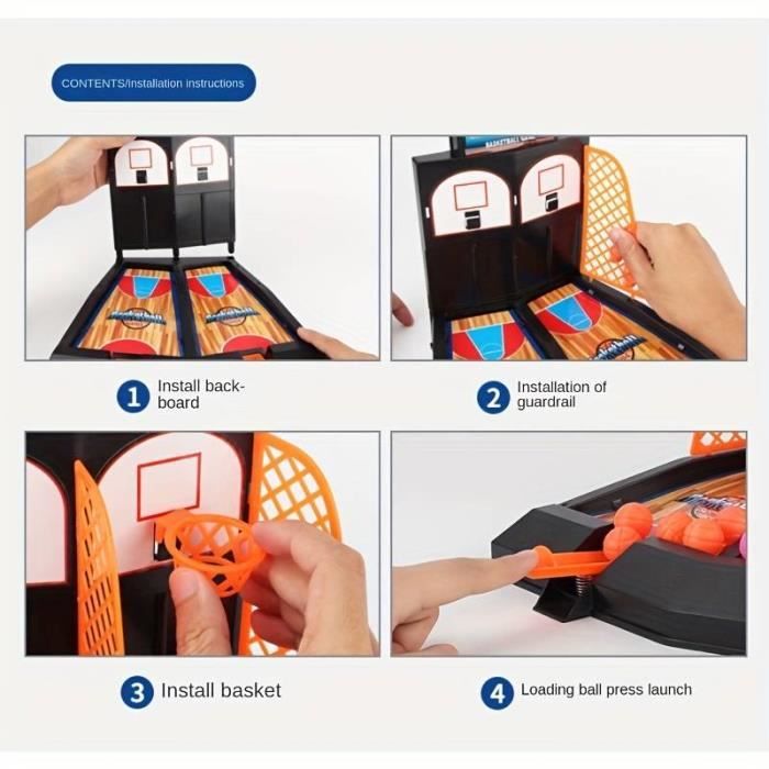 Jeu de société de basket-ball de bureau pour enfants et adultes,mini