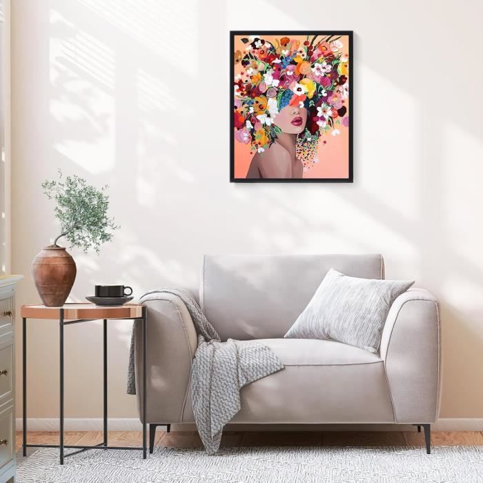 Peinture Par Numéros Adulte Flower Town 40x50 Cm – Kit DIY Acrylique Sur Toile, Débutant Facile, Peintures & Pinceaux Inclus (sans Cadre)
