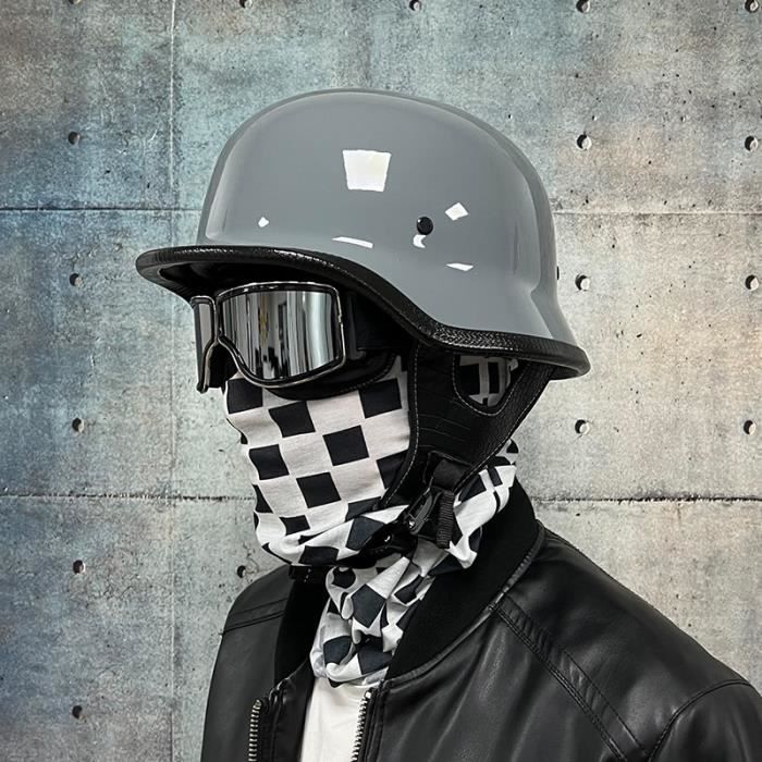 XL 22 Motorcycle DOT German Style Half Helmet Goggles for H