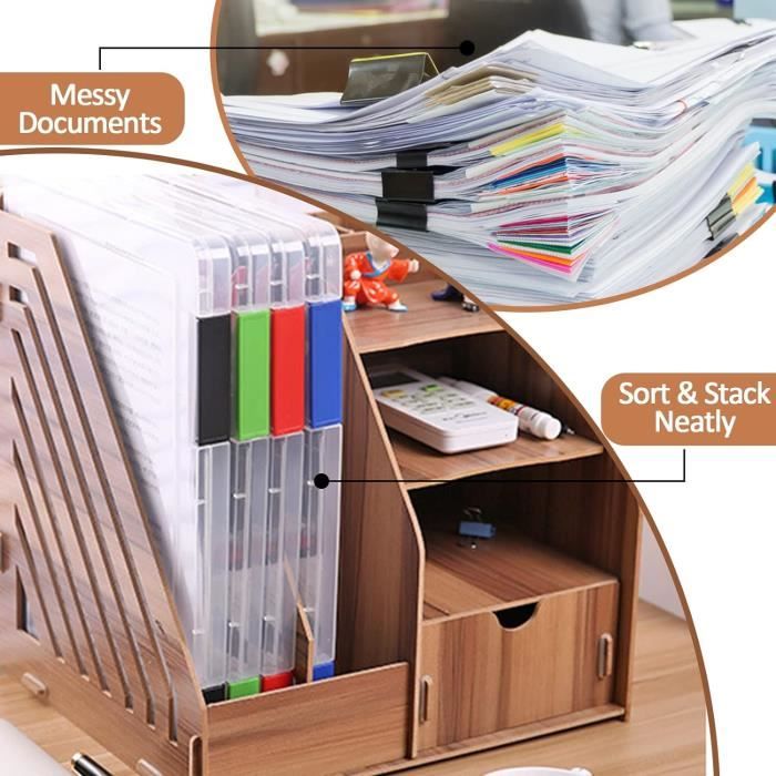 4 Boîtes De Rangement A4 En Plastique - Pour Documents, Magazines, Photos - Empilables Et étanches