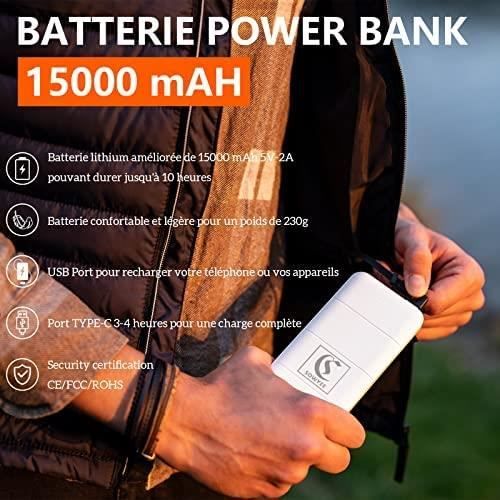 SowYee Gilet Chauffant lectrique Avec Batterie 15000mAh Veste Chauffante  Sans Manche ultraléger 9 Zones réchauffeurs 3 XXL - Cdiscount