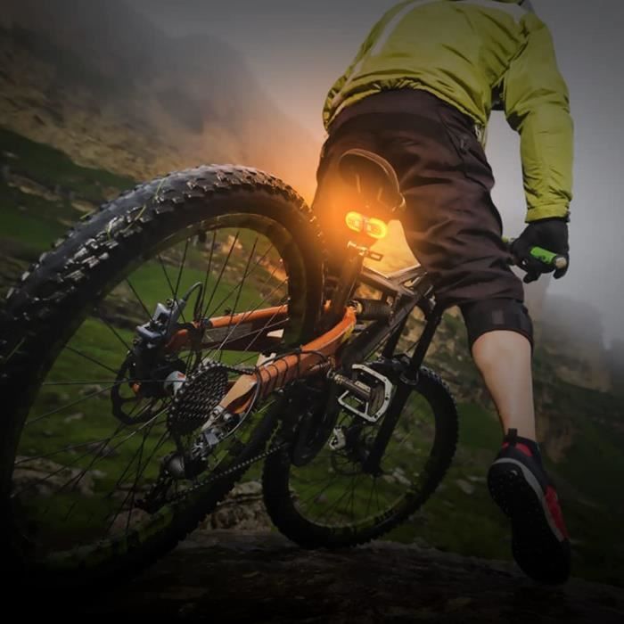 Feu arrière de vélo LED avec télécommande sans fil Nengge - Noir