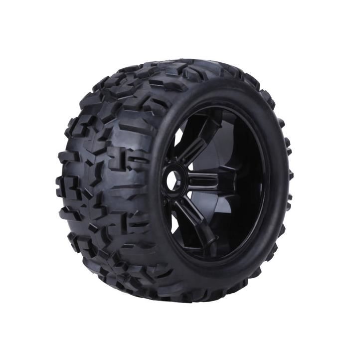 Pneus RC 3,4 Pouces – Lot 4 Roues Caoutchouc Nylon Pour Buggy 1/10 (ZD Racing, HSP, HPI, Etc.)