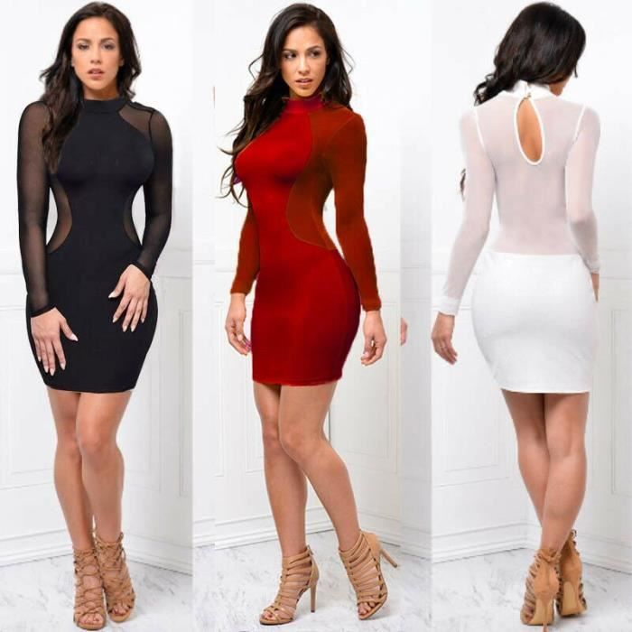 Robe de club transparente outlet