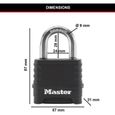 Cadenas Haute Sécurité - MASTER LOCK - M178EURDCC - Combinaison - Zinc - Extérieur - Idéal pour les espaces de rangement-4