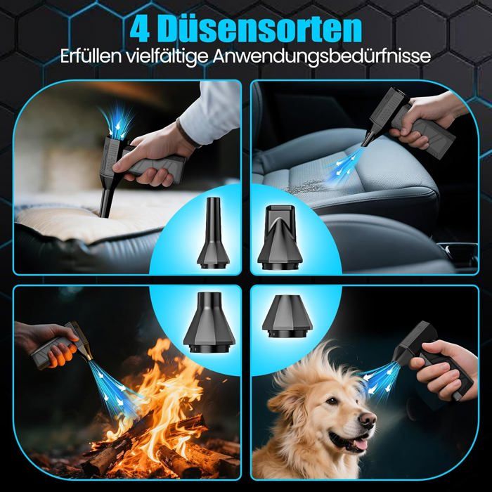 Souffleur Air Comprimé,2025 Nouveau Modèle Souffleur Dépoussiéreur Électrique avec Lampe de