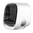 Refroidisseur d'air USB – 3 vitesses & humidification – Pour bureau, chambre et maison – Blanc
