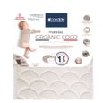 Matelas Bébé 60x120x11cm Organic Coco - Sans Traitement - Ferme - Tissu Coton Bio - Fabriqué En France - Garantie 5 Ans-0