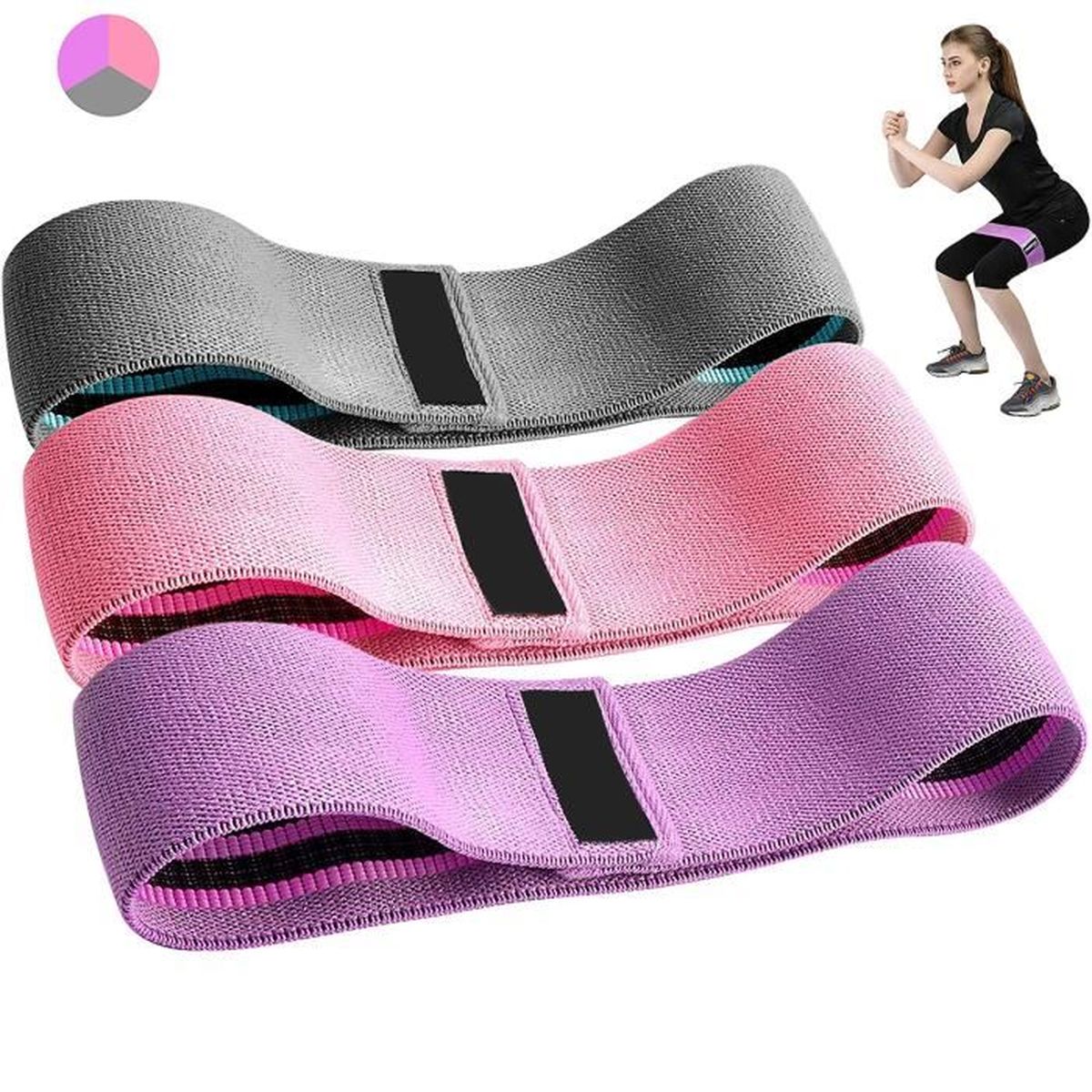 / Best Band pour Activer Les Muscles Fessiers /élastique antid/érapant Motif Fessiers Bande de R/ésistance/