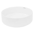 LUXEBATH ECD Germany Lavabo Salle de Bain - Ø 355 x 120 mm - en Céramique - Ronde - Blanc - Lave-Mains Évier - Lavabo Vasque à Poser sur M