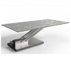 INSIDE 75 Table basse relevable BRAVO MARBLE GREY plateau céramique finition marbre gris brillant.