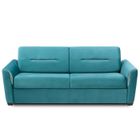 ITALIAN SPIRIT Canapé convertible express AMAZONE matelas 140cm comfort BULTEX® 14cm tweed bleu turquoise bleu Tissu Inside75