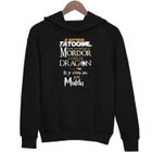 Sweat à Capuche - Tatooine - Seigneur des Anneaux - Dragons - Humour Geek - Noir