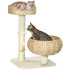 PawHut - Arbre à chat - Panneau de particules - 48x48x72cm - Beige