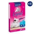 11 x 6 Friandises pour Chat au Saumon et Oméga 3 - Vitakraft Liquid Snack