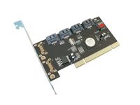 Carte  PCI SATA 4 ports. PCI 32 Bits avec Chipset SILICON IMAGE SIL 3124, RAID 0 1 5