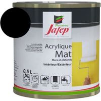 Peinture acrylique mat noir Jafep 0,5 L