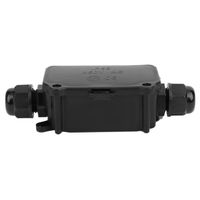 AIZ Boîte de jonction étanche IP66 Boîtier de connecteur de câble de distribution noir anti-poussière 2 voies