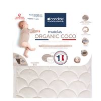 Matelas Bébé 60x120x11cm Organic Coco - Sans Traitement - Ferme - Tissu Coton Bio - Fabriqué En France - Garantie 5 Ans