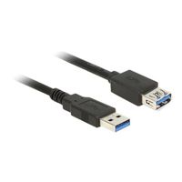 DeLOCK Rallonge de câble USB USB Type A (M) pour USB Type A (F) USB 3.0 1 m noir