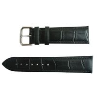 Bracelet Montre Cuir Noir Boucle Ardillon 22mm