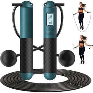 Corde à Sauter Avec Compteur – Poignée Mousse Antidérapante, Réglable 2,8 M, Pour Adultes Et Enfants
