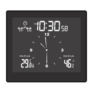 Radio réveil Écran LCD étanche numérique salle de bains horloge