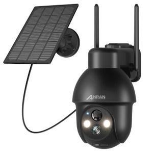 ANRAN 5MP Caméra de surveillance PTZ extérieure sans fil - 20X Optical Zoom - 355°Pan 90°Tilt - Avec carte SD de 64 Go