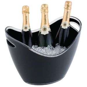 SEAU - RAFRAICHISSEUR  Seau à  champagne professionnel acrylique noir 3 b