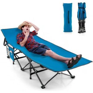 Lit de caping pliable pour adultes avec atelas, extra large et