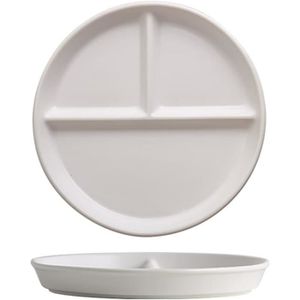 Nouveau plat divisé en 3 assiettes rondes réutilisables de régime vaisselle  de cuisine assiettes de portion pour adultes 3 compartiments micro-ondes
