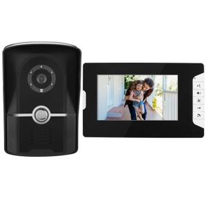 Sonnette vidéo 7 pouces TFT/LCD HD étanche filaire interphone vidéo sonnette infrarouge vision nocturne interphone NOUS
