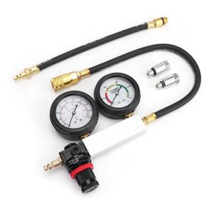 OUKANING Diesel Moteur à Essence de Compression testeur de détecteur de Fuite de Cylindre avec 9 Différentes Glow Prises et 4 adaptateurs de Injecteur 