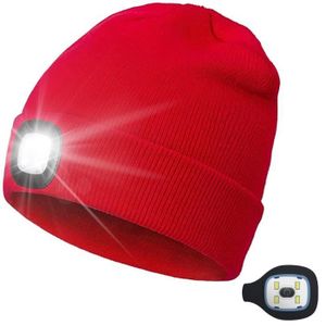 Wmcaps Bonnet avec lumière LED à l'avant et à l'arrière,Lampe