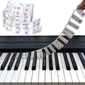 PIANO Étiquettes Colorées Pour Clavier De Piano À 88 Touches Combinant Le Personnel Et La Numérotation Pour Débutants Et Enfants[J859]