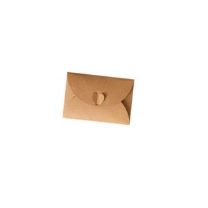 HAKACC 100 Pièces Petite Enveloppes Kraft Mini Enveloppes Coeur