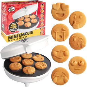 GAUFRIER Mini Emojis Smiley Faces Waffle Maker - Create 7 C