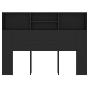 TÊTE DE LIT Armoire de tête de lit Noir - YOSOO - DX8706 - Contemporain - Design - 140x19x103,5 cm