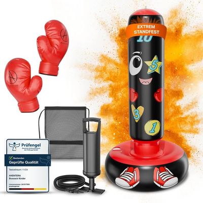 Ninonly Sac De Frappe Enfant 160cm Avec Gants Et Pompe - Punching Ball Pour Enfants 3 à 12 Ans, Idéal Karaté Et Taekwondo