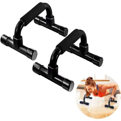 Barres De Pompes Lizbin – Poignées Antidérapantes, ABS Et Mousse, Légères (0,4 Kg) – Musculation Pectoraux, Triceps, Dos
