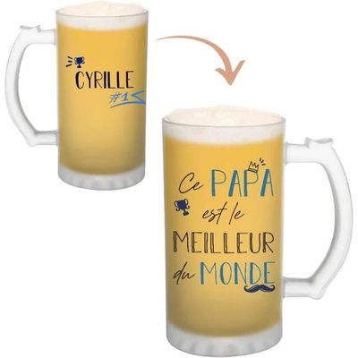 Chope Bière Humour "Maman A Besoin D'une Bière" - Verre 470ml - Fête Des Mères