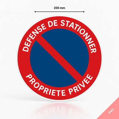 AUA Signalétique Schild 'Chemin Privé Défense D’Entrer' – 200 Mm, Wahlweise PVC Oder Aluminium