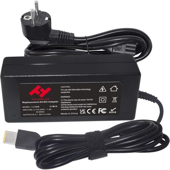 Chargeur Alimentation Lenovo 65w 20v 3.25a Thinkpad X230 X230t X300