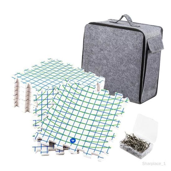9 Pièces Tapis de Blocage de Tricot Tapis de
