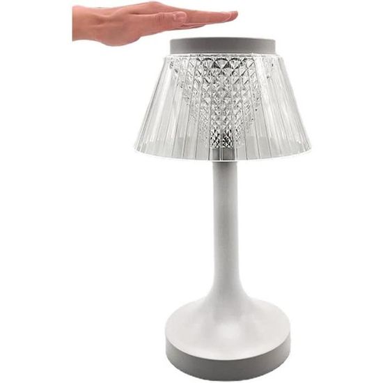 Lampe De Chevet Sans Fil Doré, Lampe De Table En Cristal Dimmable Led,  Petite Lampe De Bureau Tactile, Veilleuses - Cdiscount Maison